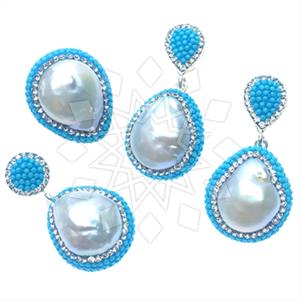 925 Sterling Silver Gem and Crystals Ring Earring Pendant Sets