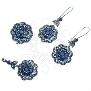 Turkish Silver Vintage Design  Ring Earring Pendant Sets
