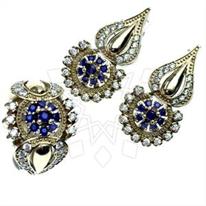 Turkish Silver Vintage Design  Ring Earrings Sets