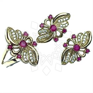 Turkish Silver Vintage Design  Ring Earrings Sets