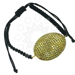 Fashion Zirconia Pave  Macrame String Bracelets