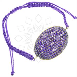 Fashion Zirconia Pave  Macrame String Bracelets