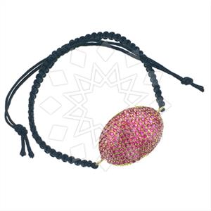 Fashion Zirconia Pave  Macrame String Bracelets