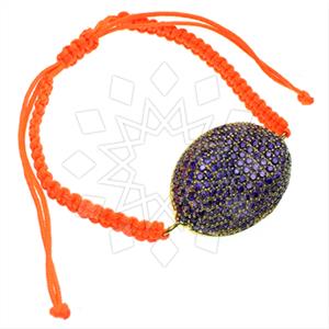 Fashion Zirconia Pave  Macrame String Bracelets