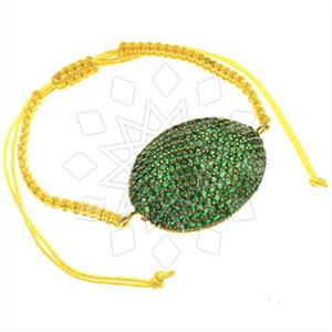 Fashion Zirconia Pave  Macrame String Bracelets