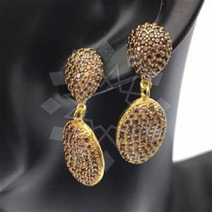 Fashion Zirconia Pave  Dangle Earrings