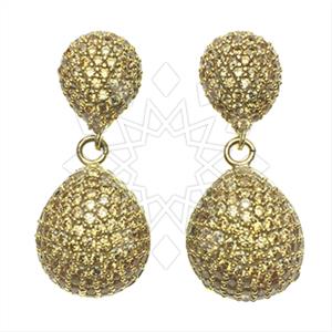 Fashion Zirconia Pave  Dangle Earrings