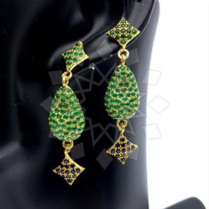 Fashion Zirconia Pave  Dangle Earrings