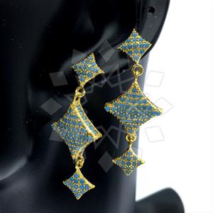 Fashion Zirconia Pave  Dangle Earrings