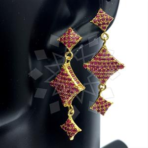 Fashion Zirconia Pave  Dangle Earrings