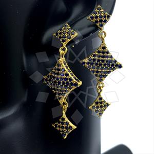Fashion Zirconia Pave  Dangle Earrings