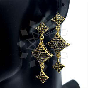 Fashion Zirconia Pave  Dangle Earrings