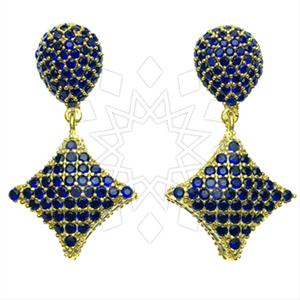 Fashion Zirconia Pave  Single Drop Earrings