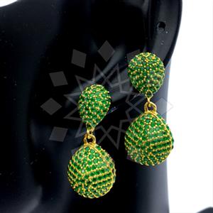 Fashion Zirconia Pave  Single Drop Earrings