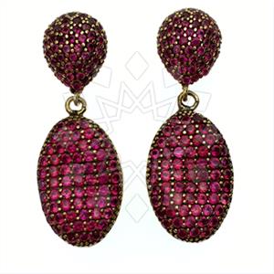 Fashion Zirconia Pave  Single Drop Earrings