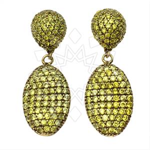Fashion Zirconia Pave  Single Drop Earrings