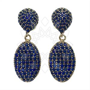 Fashion Zirconia Pave  Single Drop Earrings