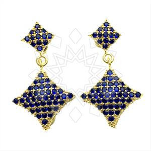 Fashion Zirconia Pave  Single Drop Earrings