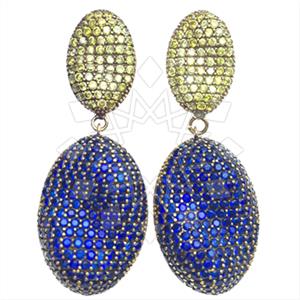 Fashion Zirconia Pave  Single Drop Earrings