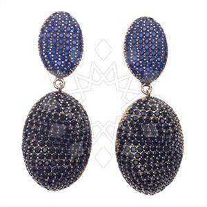 Fashion Zirconia Pave  Single Drop Earrings