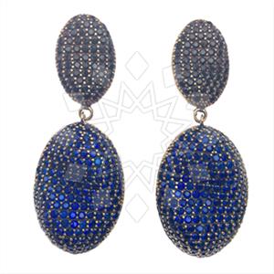 Fashion Zirconia Pave  Single Drop Earrings