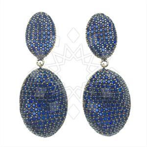Fashion Zirconia Pave  Single Drop Earrings