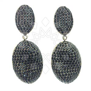 Fashion Zirconia Pave  Single Drop Earrings