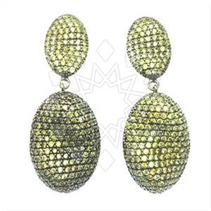 Fashion Zirconia Pave  Single Drop Earrings
