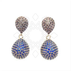 Fashion Zirconia Pave  Single Drop Earrings