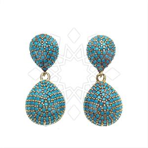 Fashion Zirconia Pave  Single Drop Earrings