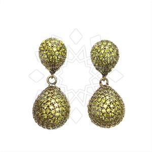 Fashion Zirconia Pave  Single Drop Earrings