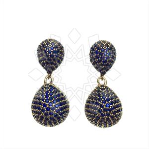 Fashion Zirconia Pave  Single Drop Earrings