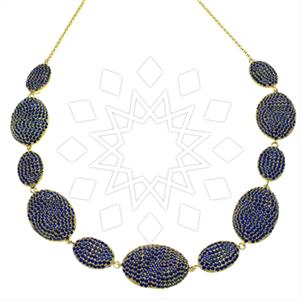 Fashion Zirconia Pave  Statement Necklace