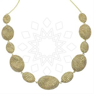 Fashion Zirconia Pave  Statement Necklace