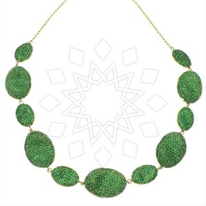 Fashion Zirconia Pave  Statement Necklace