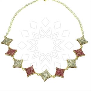 Fashion Zirconia Pave  Statement Necklace