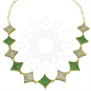 Fashion Zirconia Pave  Statement Necklace