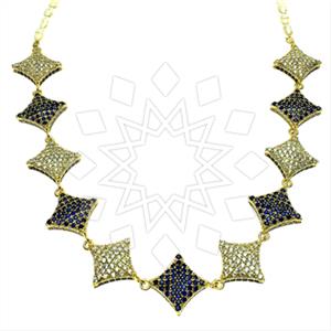 Fashion Zirconia Pave  Statement Necklace
