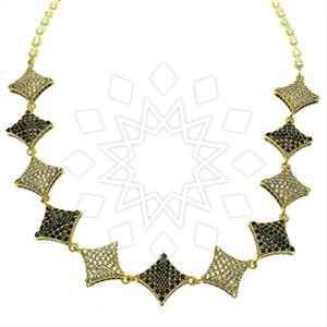 Fashion Zirconia Pave  Statement Necklace