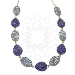Fashion Zirconia Pave  Statement Necklace