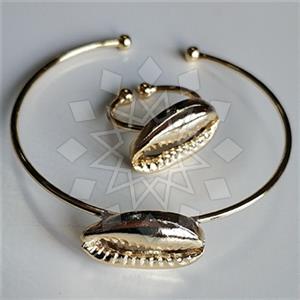 Fashion Puka Shells Ring Bracelet Sets