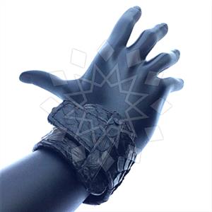 Leather and Fur Python Leather  Cuff Bracelets