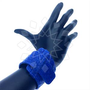 Leather and Fur Python Leather  Cuff Bracelets