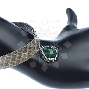 925 Sterling Silver Gem and Crystals Cuff Bracelets