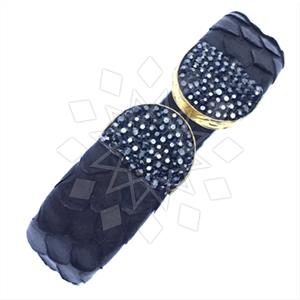 925 Sterling Silver Gem and Crystals Cuff Bracelets