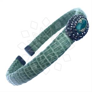925 Sterling Silver Gem and Crystals Cuff Bracelets