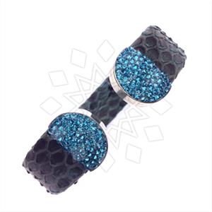 925 Sterling Silver Gem and Crystals Cuff Bracelets