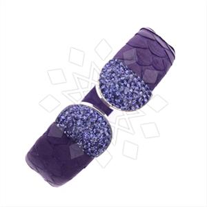 925 Sterling Silver Gem and Crystals Cuff Bracelets