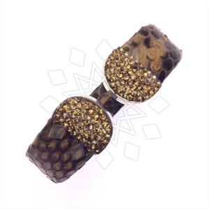 925 Sterling Silver Gem and Crystals Cuff Bracelets