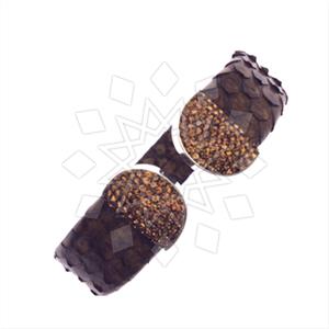 925 Sterling Silver Gem and Crystals Cuff Bracelets